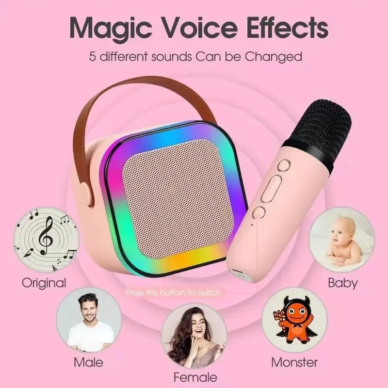 KaraokePro – Mini Karaokeapparaat Met Draadloze Microfoons