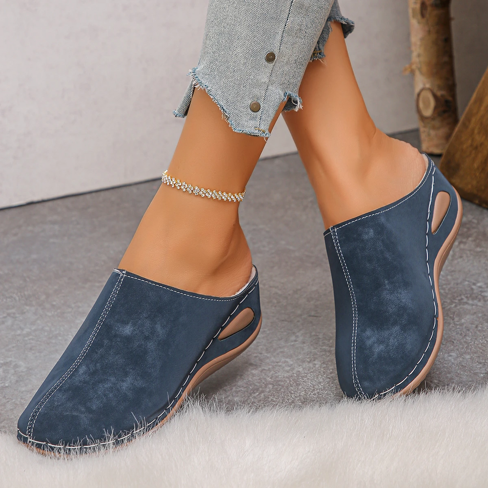 Happy™ WedgeSlippers: Dames Gesloten Teen Eenvoudig Uitglijden-Op Wig Slippers