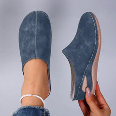 Happy™ WedgeSlippers: Dames Gesloten Teen Eenvoudig Uitglijden-Op Wig Slippers