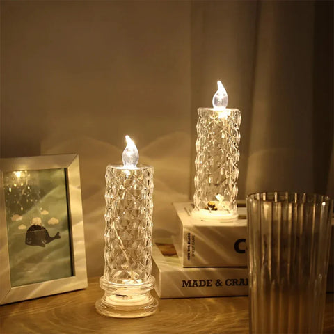 Ledsen™ CrystalCandle 1+1 GRATIS: Elegant Kristal Kaars Geïnspireerd LED Tafel Licht