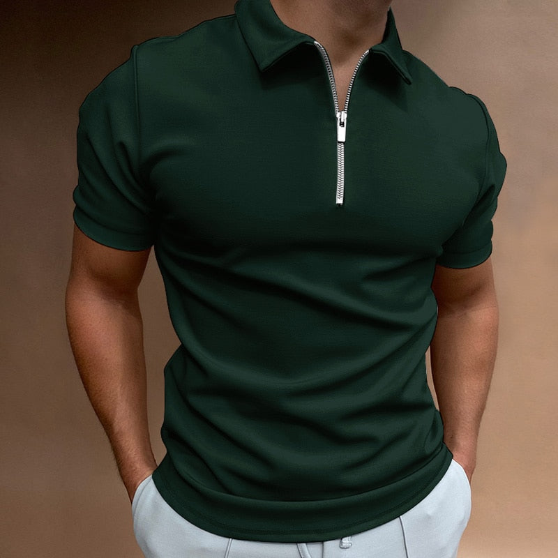 Icone™ ZippedPolo: Klassiek Pasvorm Stijlvol Geritst Polo