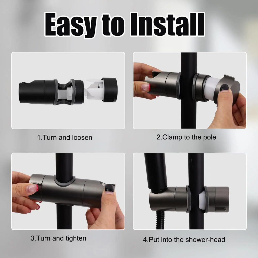 GlideHold® ShowerHolder 1+1 GRATIS: Universele Pasvorm Eenvoudig Aanpasbare Douchehouder Beugel