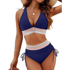 Icone™ DrawstringBikini: Elegante Hoge Taille Twee-Delige Trekkoord Bikini