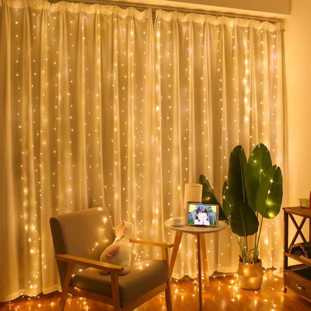 Ledsen™ CurtainLights: Eenvoudige Installatie Gezellige Thuis LED Snoer Gordijn Lichten