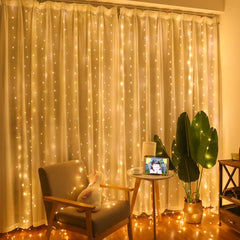 Ledsen™ CurtainLights: Eenvoudige Installatie Gezellige Thuis LED Snoer Gordijn Lichten