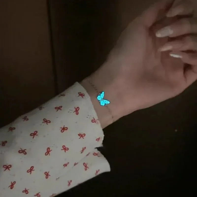 Jewelance™ GlowingButterfly 1+1 GRATIS: Mode Gloeiend Vlinder Ketting En Armband Set