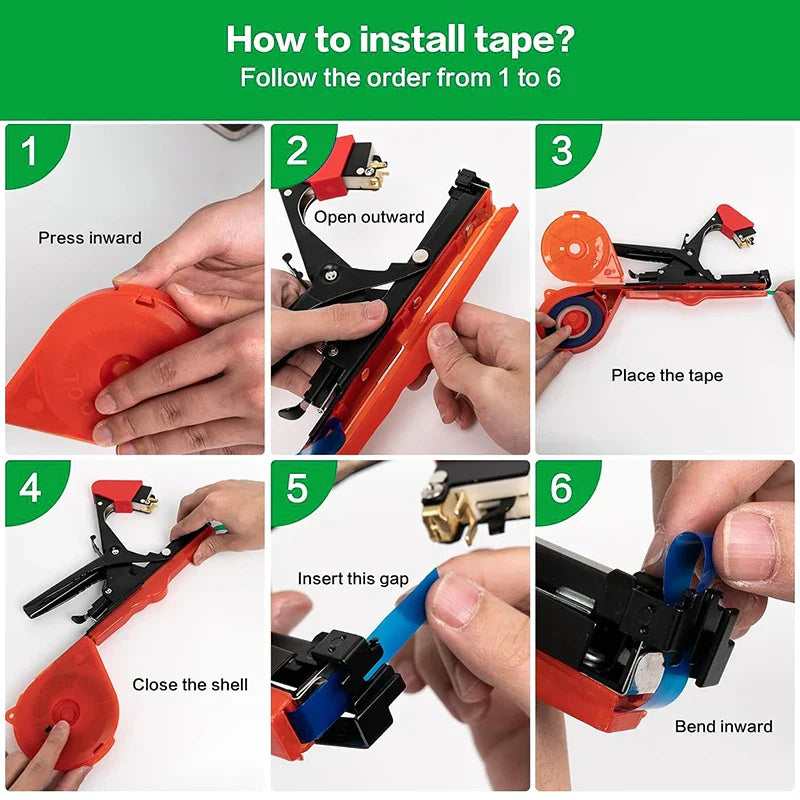Globetrek° PlantStapler: Tuinieren Handheld Stropdas Plakband Plant Nietmachine