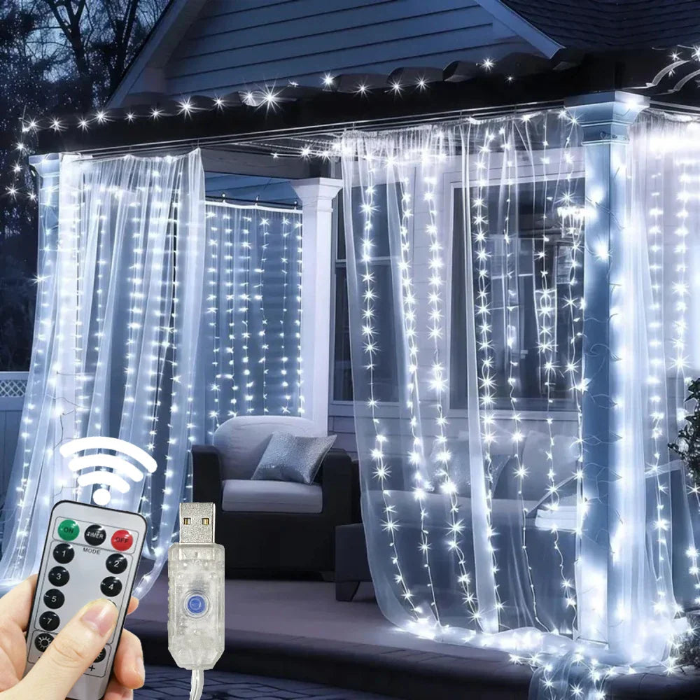 Ledsen™ CurtainLights: Eenvoudige Installatie Gezellige Thuis LED Snoer Gordijn Lichten