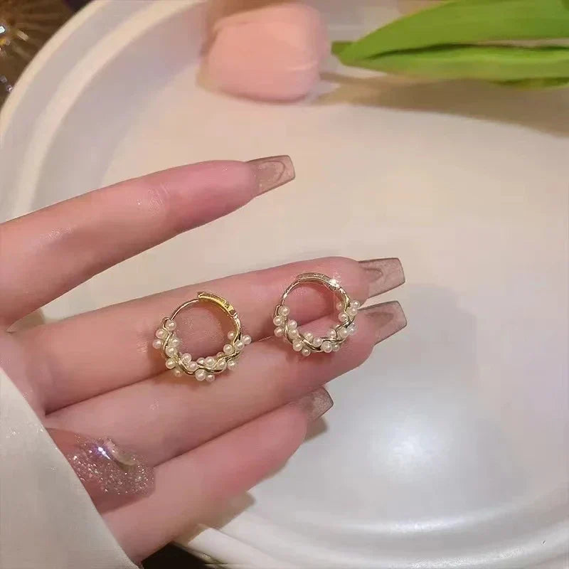 Jewelance™ TwistedEarrings 1+1 GRATIS: Elegante Gedraaide Hoepel Parels Mode Oorbellen