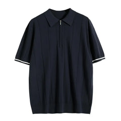 Icone™ CuffPolo - Stijlvol Heren Half-Zip Cuff Polo Shirt