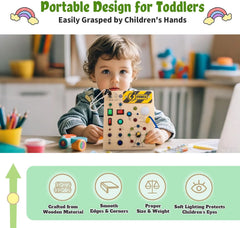 Kletshuts™ SensoryBoard - Montessori Sensorisch Bord Met Lichten En Schakelaars