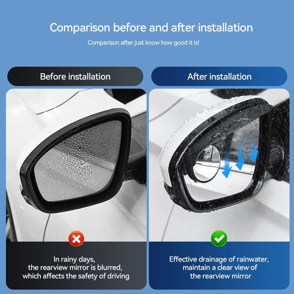 MirrorVisors 1+1 GRATIS: Auto Zijspiegel Regen Wenkbrauw Blinde Hoek Spiegel Visors