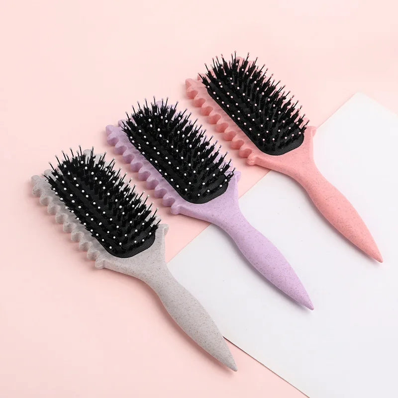 Rose® CurlBrush 1+1 GRATIS: Anti-Frizz Borstelharen Haarstyling Krulborstel