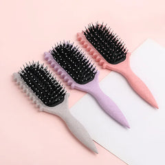 Rose® CurlBrush 1+1 GRATIS: Anti-Frizz Borstelharen Haarstyling Krulborstel