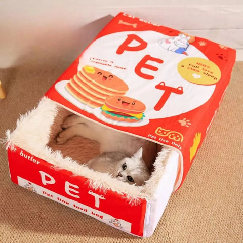 Catfri® CatBed: Gezellig Ingesloten Rectangulair Verstopbed Kat Bed