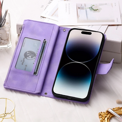 Icone™ WalletCase: Premium Reliëf Flip Cover Slanke Telefoon Portemonnee Hoes