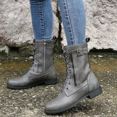 Happy™ ClassicBoots: Vintage Ronde Neus Zijrits Enkel Klassiek Laarzen