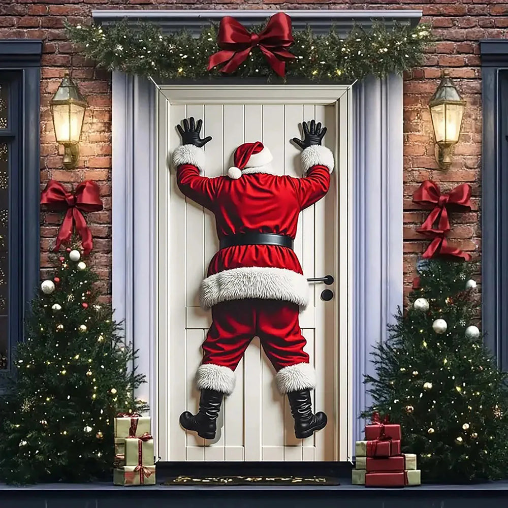 Icone™ HangingSanta: Kerstmis Rugdruppel Hangend Kerstman Deur Versiering