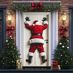 Icone™ HangingSanta: Kerstmis Rugdruppel Hangend Kerstman Deur Versiering