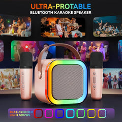KaraokePro – Mini Karaokeapparaat Met Draadloze Microfoons