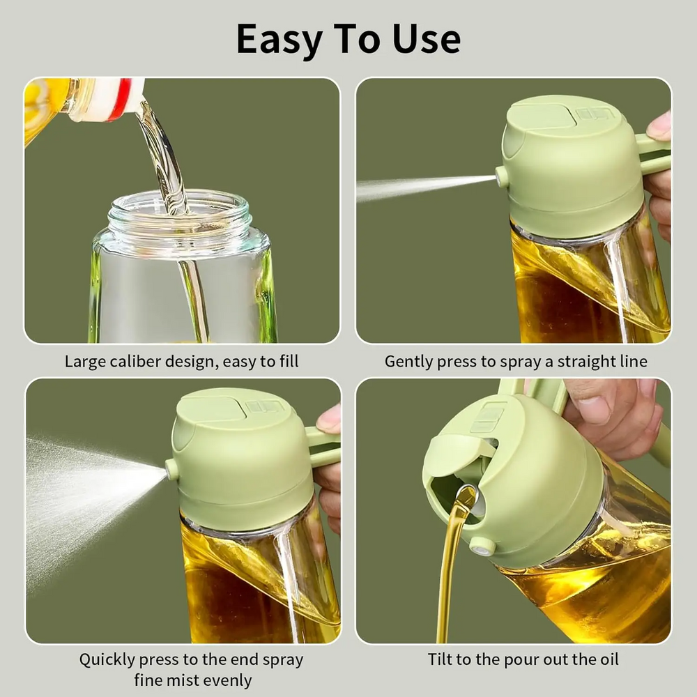 Globetrek° OilDispenser 1+1 GRATIS: 2 In 1 Gieten En Spuiten Glas Olie En Vloeistof Dispenser