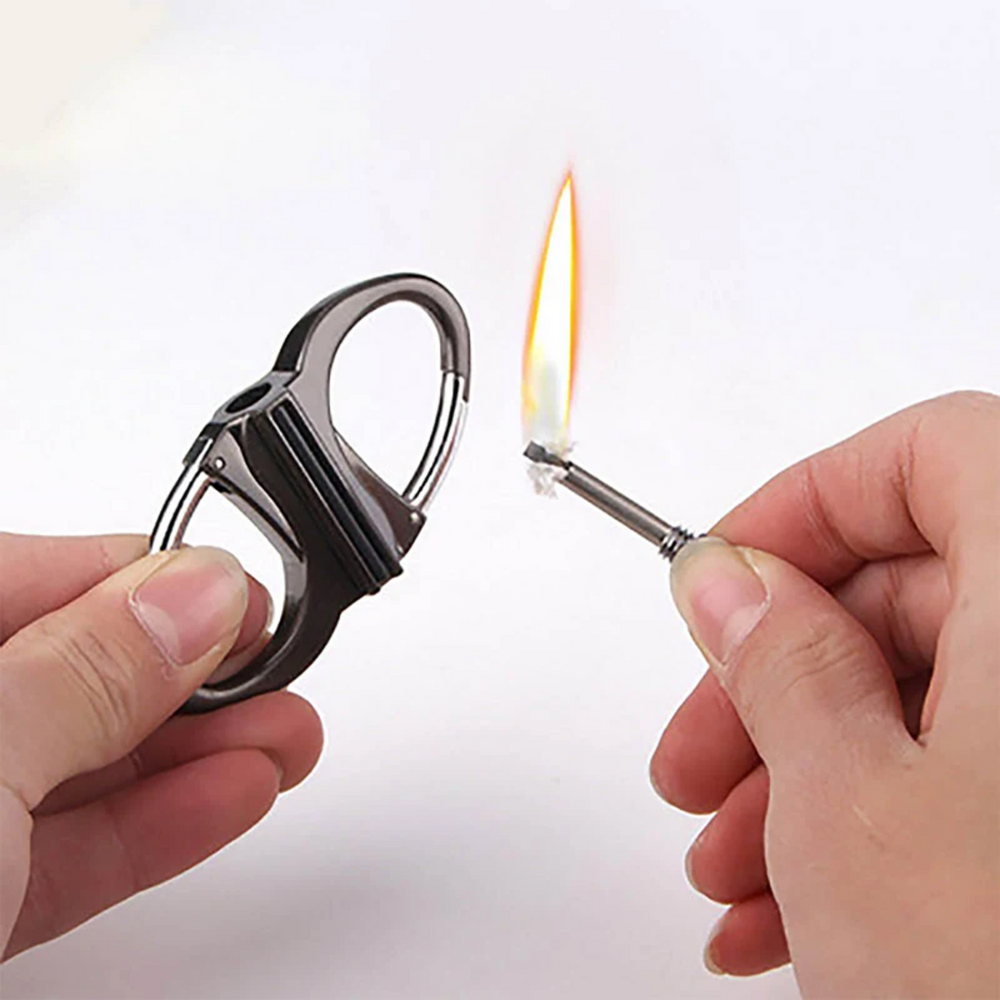 CompactLighter 1+1 GRATIS: Hervulbare 2-In-1 Karabinier Permanente Compacte Aansteker