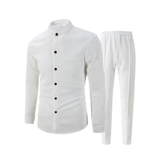Icone™ WaffleSet: Heren Elegant Comfortabel Stijlvol Wafel Shirt En Broek Set