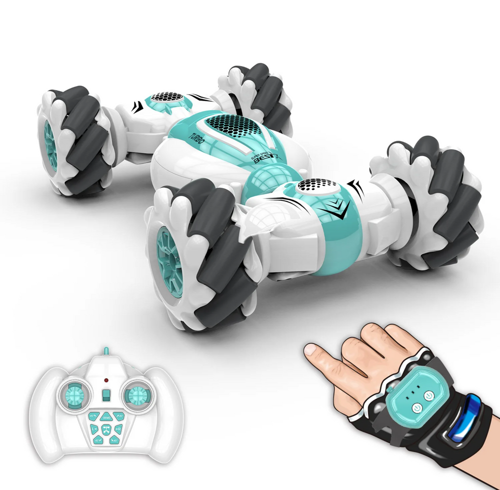 Kletshuts™ SpinningCar: 4WD Terrein-Bestendige Dubbele Controle Modus Stunt Draaiende Auto