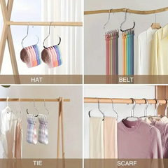 GlideHold® ClosetRing 10+10 GRATIS: Open Ring Ruimtebespaarder Kast Hanger