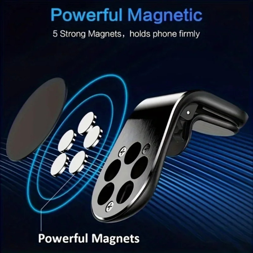 Holder360° MobileMount 1+1 GRATIS: Sterk Beveiligd Magnetisch 360° Rotatie Mobiel Bevestiging