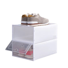 ShoeBox 5+5 GRATIS: Eenvoudige Toegang Stapelbare Transparante Flip-Bovenkant Schoenendoos Opslaglade