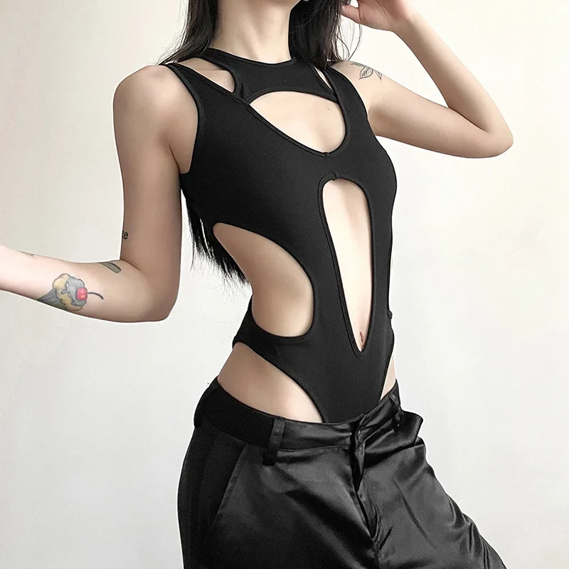 Icone™ MeshBodysuit: Vrouwen Hol-Uit Lange Mouwen Maas Bodysuit