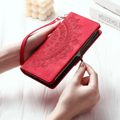 Icone™ WalletCase: Premium Reliëf Flip Cover Slanke Telefoon Portemonnee Hoes