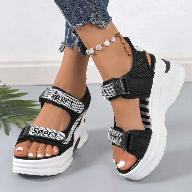 Happy™ PlatformSandals: Comfortabele Glitter Platform Sandalen Elke Dag