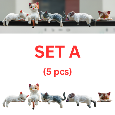 DeskFigurines™ 1+1 GRATIS - Stijlvolle Schattige Minimalistische Kat Bureaufiguren Set