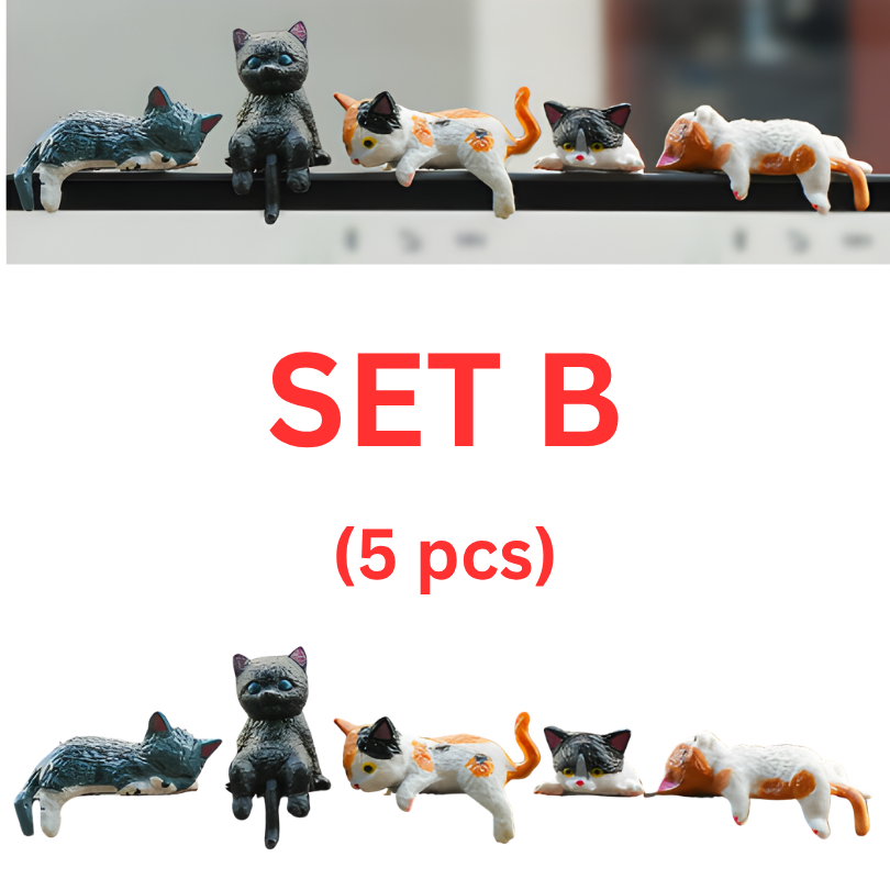 DeskFigurines™ 1+1 GRATIS - Stijlvolle Schattige Minimalistische Kat Bureaufiguren Set