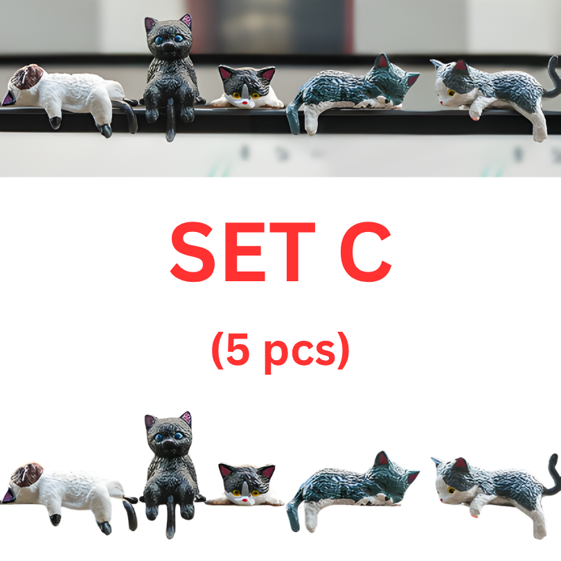 DeskFigurines™ 1+1 GRATIS - Stijlvolle Schattige Minimalistische Kat Bureaufiguren Set