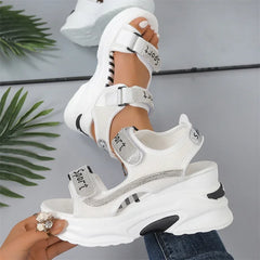 Happy™ PlatformSandals: Comfortabele Glitter Platform Sandalen Elke Dag