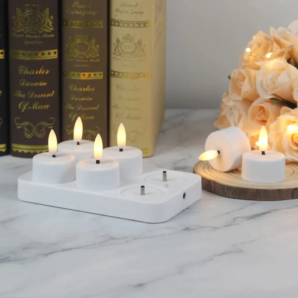 Ledsen™ CozyCandles: Oplaadbare 3D Draagbare LED Thee Gezellige Kaars Lichten