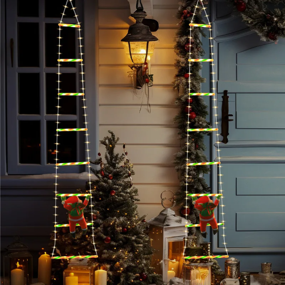 Ledsen™ ChristmasLadder: Durable Buiten LED Kerstmis Ladder Licht Weergave