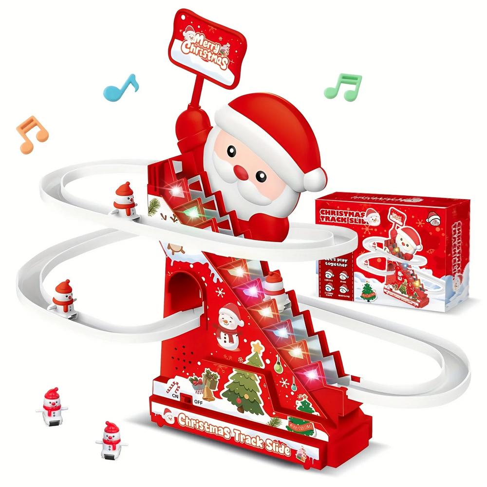 Kletshuts™ SantaSlide: Kerstmis Kerstman Klimmen En Racen Glijbaan Baan Speelgoed