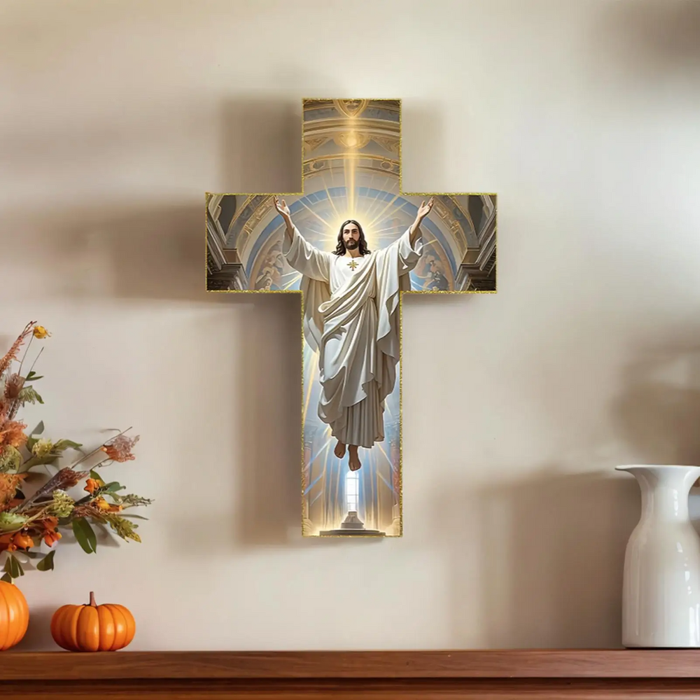WallCross - Klassieke Elegante Geloof-Inspirerende Wandkruis Woondecoratie