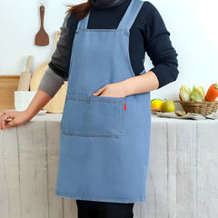 Icone™ DenimApron: Stijlvol Comfortabel Cross-Back Denim Schort