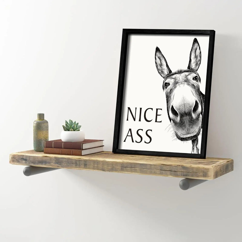 WallDecor 1+1 GRATIS: Moderne Speelse Ezel Quote Wanddecoratie