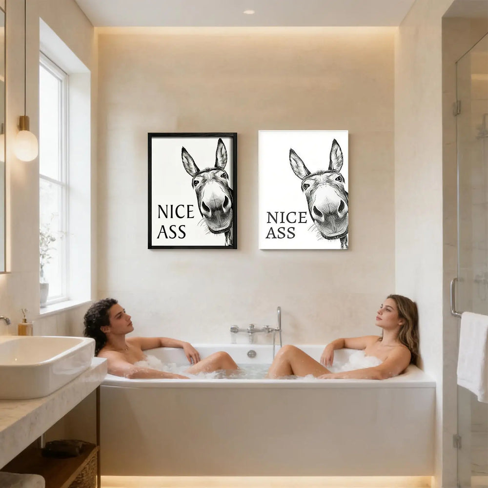 WallDecor 1+1 GRATIS: Moderne Speelse Ezel Quote Wanddecoratie
