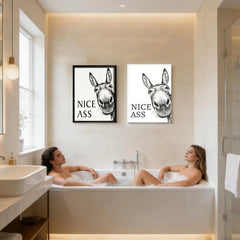WallDecor 1+1 GRATIS: Moderne Speelse Ezel Quote Wanddecoratie
