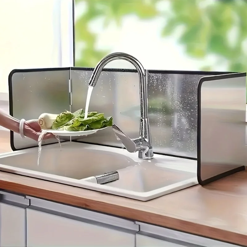 Globetrek° SplashShield: Gemakkelijk Schoon Te Maken Hittebestendig Opvouwbaar Keukenolie Spatbeschermingsscherm