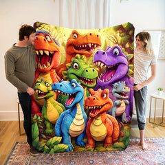 Kletshuts™ DinosaurBlanket: Zacht En Gezellig Kinderen Werpen Dinosaurus Deken