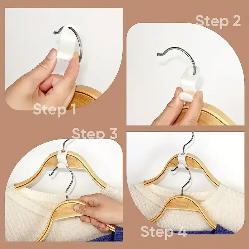 GlideHold® ClosetHooks: Ruimtebesparende Cascaderende Kledinghaken En Hanger Uitrekker