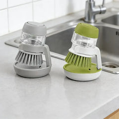 Globetrek° DishwashingBrush 1+1 GRATIS: Gebruiksvriendelijke Zeepdispenser Keuken Schrobben Afwassen Borstel